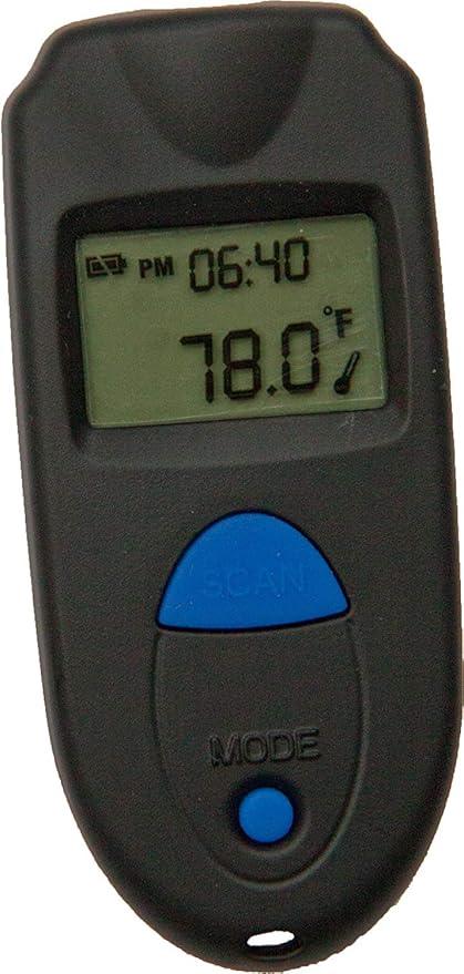 Thermomètre numérique portable pour aquarium avec écran LCD affichant la température.