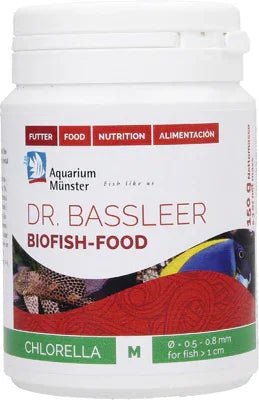 Pot de nourriture Dr. Bassleer Biofish-Food Chlorella pour poissons d’aquarium