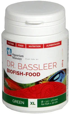 Boîte de nourriture Dr. Bassleer Biofish-Food Green XL pour poissons d’aquarium