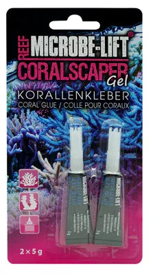 Gel colle pour coraux en tube, Microbe-Lift Coralscaper, fond aquarium récifal
