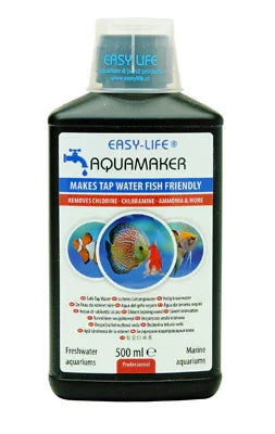 Flacon Easy-Life AquaMaker 500 ml pour aquariums, traitement d’eau douce et marine.