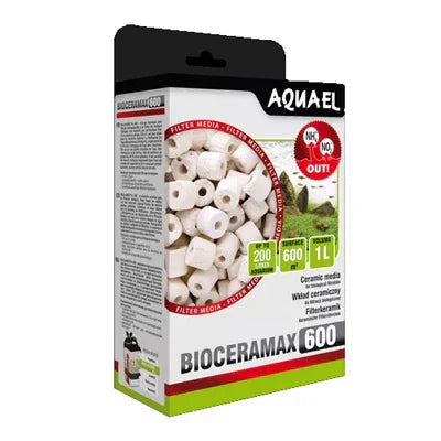 Boîte de masses filtrantes céramiques Aquael Bioceramax 600 pour aquarium, 1L