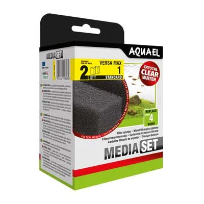 Recharge mousse filtrante aquarium Aquael Media Set, pour filtre Versa Max, eau claire