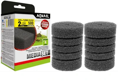 Eponges filtrantes noires rondes pour aquarium, adaptées filtre Aquael, pack de rechange