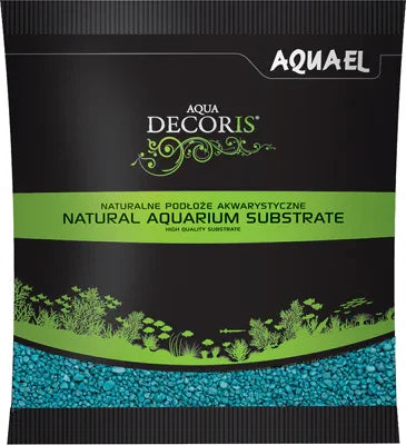 Sac de substrat naturel pour aquarium d'eau douce Aquael, gravier bleu, accessoires aquariophilie.