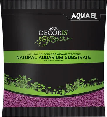 Sachet de substrat aquarium naturel violet Aqua Decoris, décor plantes aquatiques.