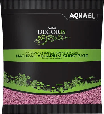 Sachet de substrat naturel rose pour aquarium décoratif, plantes imprimées.