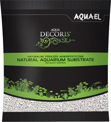 Sachet de substrat naturel pour aquarium, gravier blanc pour aquariums d'eau douce.