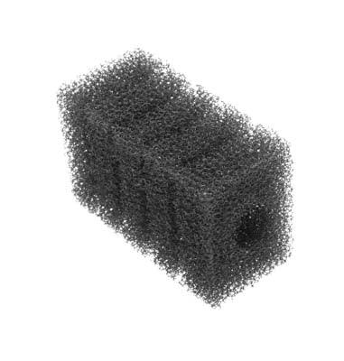 Mousse filtrante noire pour filtration d’aquarium, forme rectangulaire, structure alvéolée