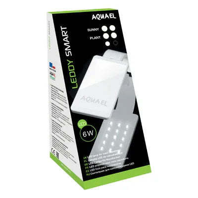 Lampe LED aquarium Aquael Leddy Smart 6W pour plantes et eau douce, boîte verte