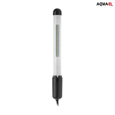 Lampe LED étanche pour aquarium, tube submersible avec embouts noirs, adaptée eau douce ou récifal