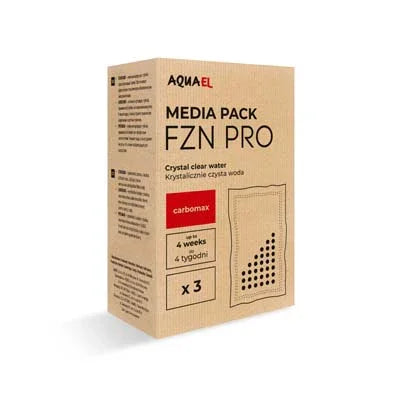 Boîte de recharge filtre aquarium Aquael FZN PRO, cartouches charbon actif pack de 3.