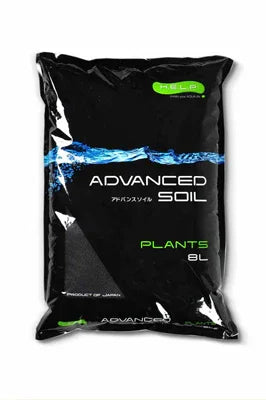 Advanced Soil 8L for aquarium plants, black bag with blue wave design