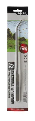 Pinces longues en acier inoxydable pour aquarium, outil de maintenance 27 cm.