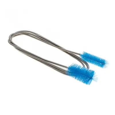 Brosse double à tube bleu pour nettoyage d’aquarium, accessoire entretien aquarium