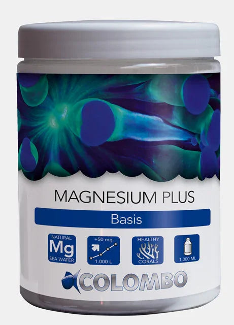 Pot de poudre Magnesium Plus pour aquarium récifal, enrichissement coraux, 1000 mL.