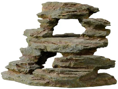 Décor imitation roche empilée pour aquarium récifal ou eau douce, aspect naturel