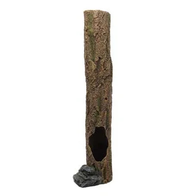 Décor de tronc creux pour aquarium avec ouverture et roche décorative, accessoire d’aquarium