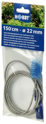 Brosse de nettoyage spirale inox pour aquarium, 150 cm, accessoire entretien aquariophilie