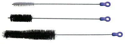 Lot de trois brosses de nettoyage pour aquarium avec poignées violettes, accessoires entretien