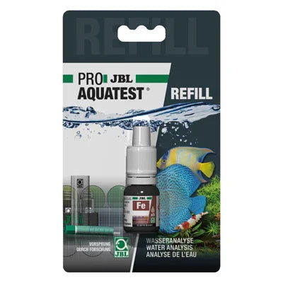 Recharge JBL ProAquaTest fer pour analyse d’eau aquarium, poisson récifal et eau douce