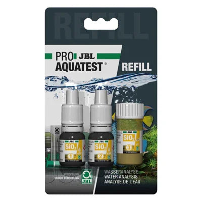Recharge test JBL Aquatest SiO2 pour analyse de l’eau d’aquarium récifal et eau douce