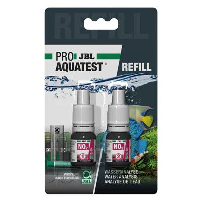 Recharge JBL ProAquaTest NO2 analyse de l'eau pour aquarium, 2 flacons sur fond marin