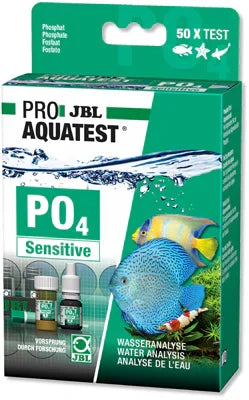 Boîte de test PO4 Sensitive JBL Aquatest pour analyse de l'eau d'aquarium, poissons colorés
