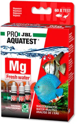 Boîte de test d’eau JBL ProAquaTest Mg magnésium aquarium eau douce, avec poissons illustrés