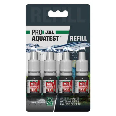 Recharge test d’analyse d’eau JBL ProAquaTest pour aquarium, 4 flacons, Mg magnésium
