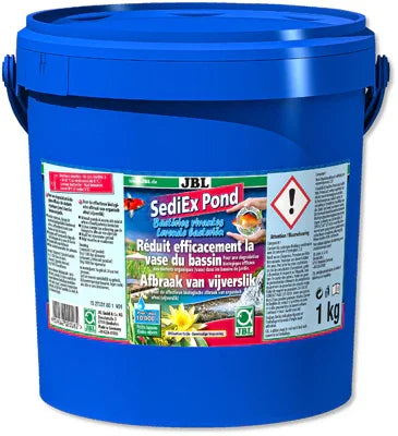 Seau bleu JBL SediEx Pond 1kg, traitement anti-vase pour bassin de jardin aquatique