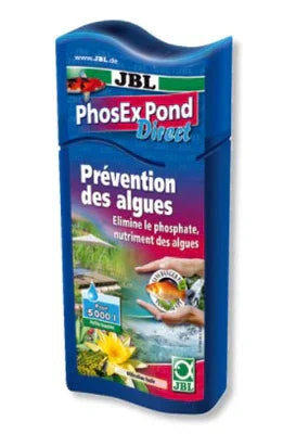 Flacon JBL PhosEx Pond Direct, traitement anti-algues pour bassin, élimine phosphate pour aquarium.
