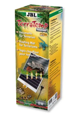 JBL TerraTemp 8W heating mat for terrariums with reptiles and amphibians, ideal for aquarium setups