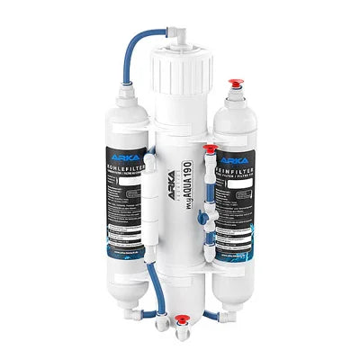 Filtre à eau triple cartouche pour aquarium récifal, système de filtration avec raccords bleus