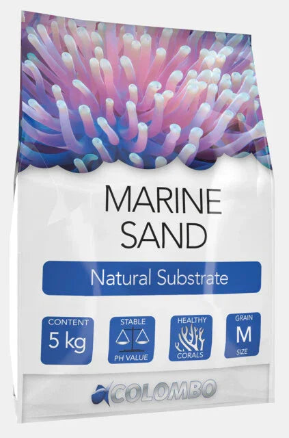 Sac de sable marin pour aquarium récifal Colombo 5 kg, substrat naturel de grain moyen.
