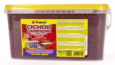 CICHLID CARNIVORE SMALL PELLET 5L/1.8KG by TROPICAL