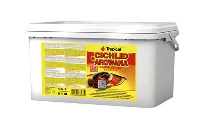 Nourriture pour cichlidés Arowana Tropical, granulés pour poissons d'aquarium eau douce et récifal