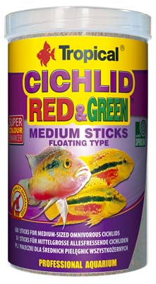CICHLID RED&GREEN MEDIUM STICKS 1000ml by TROPICAL