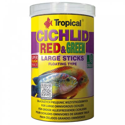 CICHLID RED&GREEN LARGE STICKS 1000ml--- by TROPICAL