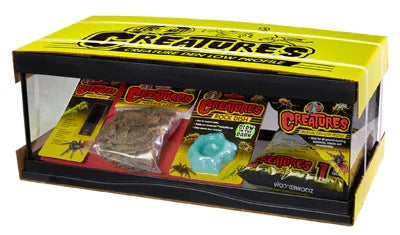 Aquarium creatures kit with live specimens, food, and accessories for reef and freshwater tanks