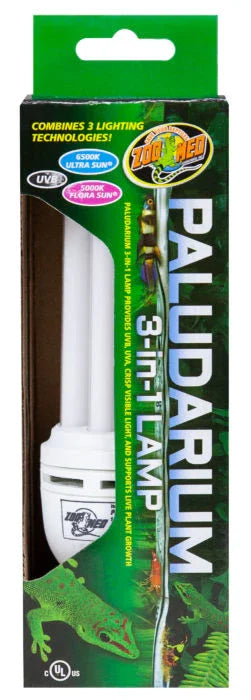 Lampe 3-en-1 pour paludarium, ampoule UVB pour aquarium, éclairage reptiles, emballage vert