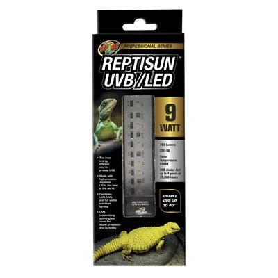 Lampe LED UVB 9W pour terrarium avec illustrations de lézards, éclairage reptiles