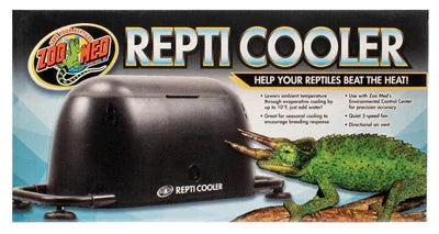 Refroidisseur Repti Cooler noir pour terrarium avec caméléon, ventilation aquarium reptile