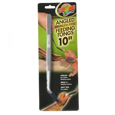 Pinces de nourrissage en acier inoxydable 25 cm pour aquarium ou terrarium, emballées.