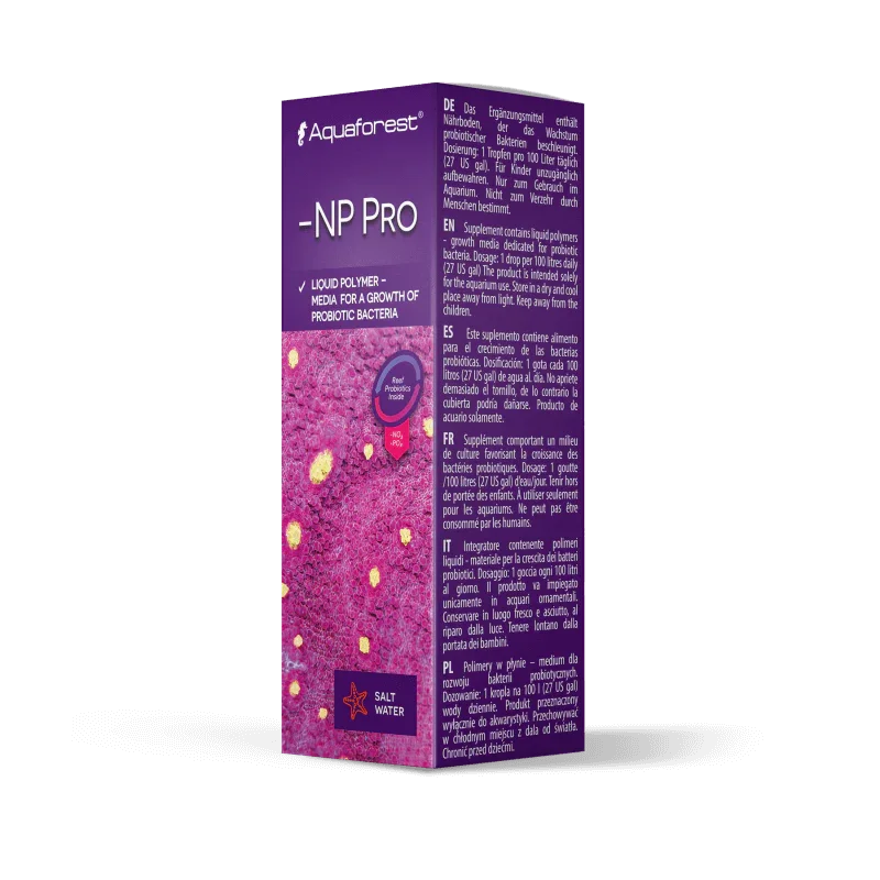 Boîte violette d'accélérateur de bactéries NP Pro pour aquarium récifal, 10 ml