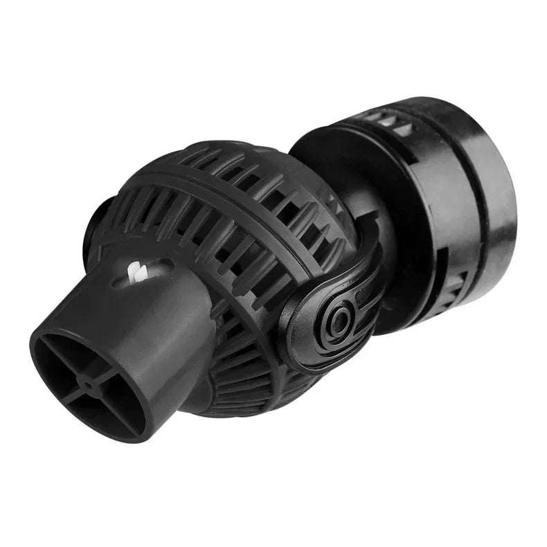 Pompe de brassage noire pour aquarium récifal, vue en gros plan, design compact