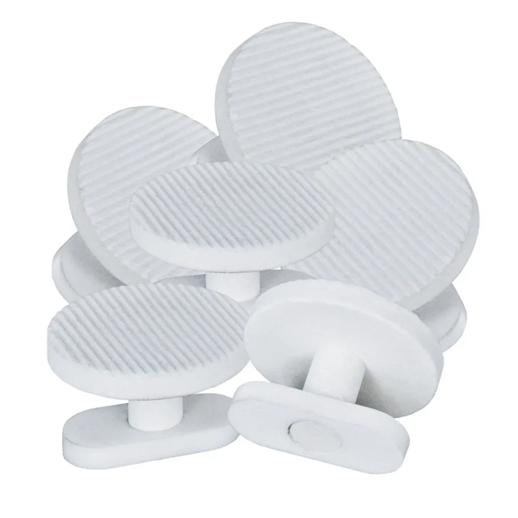 Lot de supports frag pins blancs en plastique pour fixation coraux en aquarium récifal