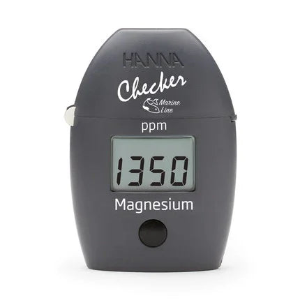 Testeur digital de magnésium pour aquarium marin affichant 1350 ppm, écran LCD.