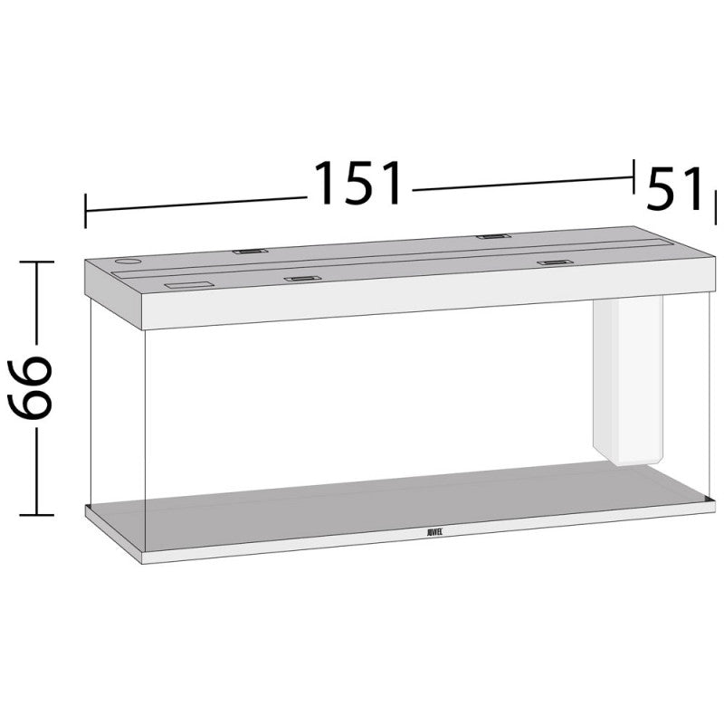 Aquarium RIO 450 LED (2x led 1200mm) NOIR JUWEL