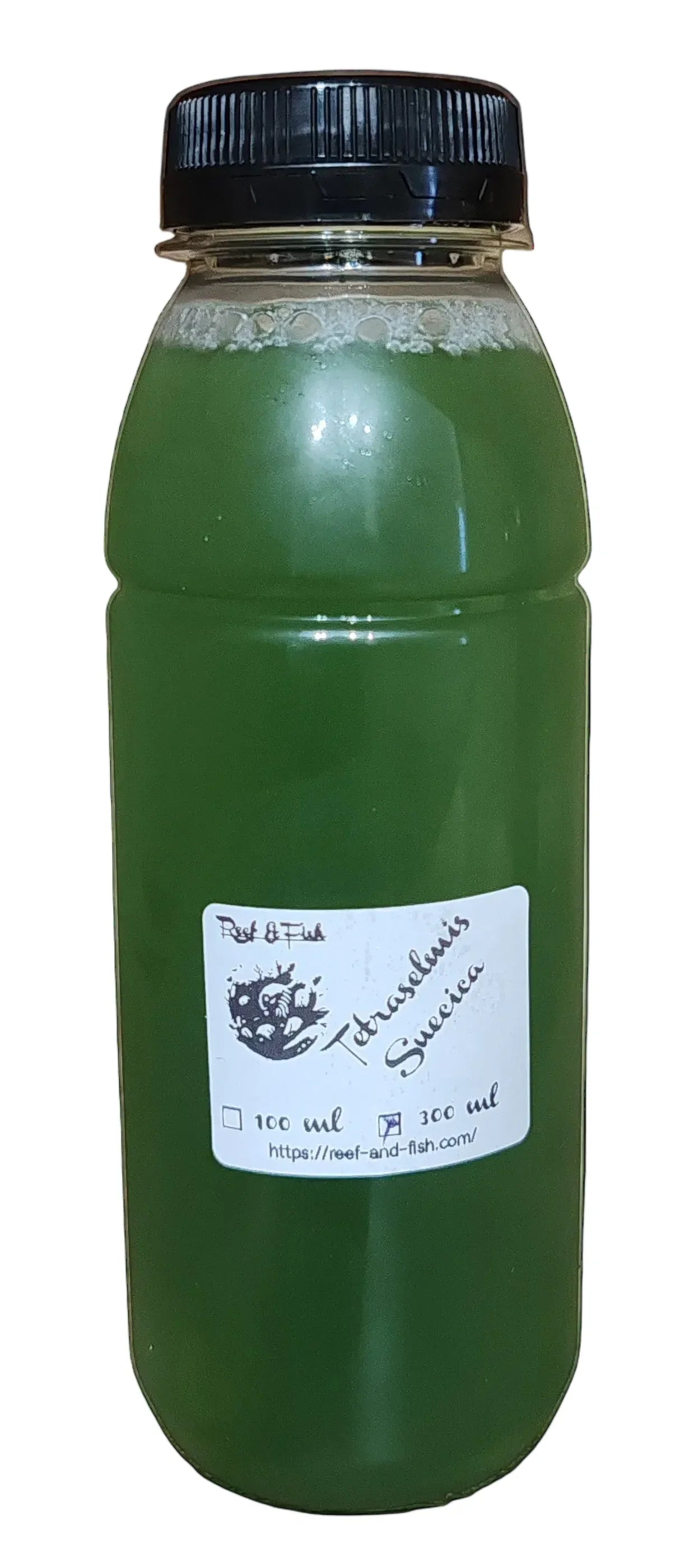 Bouteille de phytoplancton Tetraselmis suecica, 300 ml, pour aquarium récifal et eau douce